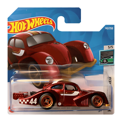 Машинка Базовая Hot Wheels Volkswagen Käfer Racer Super Treasure Hunt STH Contoured 1:64 HCY09 Red - Retromagaz