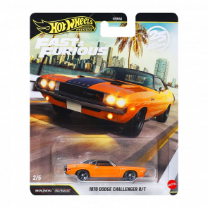 Машинка Premium Hot Wheels 1970 Dodge Charger R/T Fast & Furious 1:64 JHW64 Orange - Retromagaz
