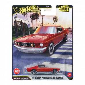 Машинка Premium Hot Wheels '67 Custom Mustang Boulevard 1:64 JHW40 Red - Retromagaz