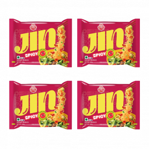 Набір Локшина Ottogi 4шт Jin Рамьон з Овочами і Яловичиною Гостра 120g Набір Локшина Ottogi 4шт Jin Рамьон з Овочами і Яловичиною Гостра 120g - Retromagaz