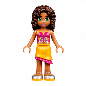 Фігурка Lego Andrea Bright Light Orange Asymmetric Skirt Friends Girl frnd122 1 Б/У