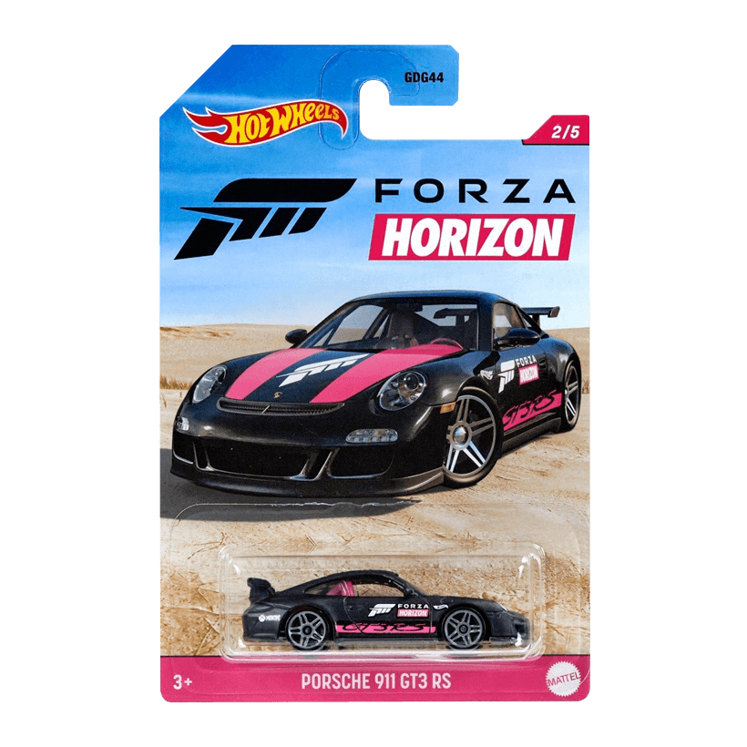 Тематична Машинка Hot Wheels Porsche Porsche 911 GT3 RS Forza Horizon 1:64 GRP34 Black - Retromagaz