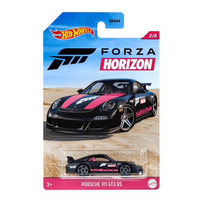 Тематическая Машинка Hot Wheels Porsche 911 GT3 RS Forza Horizon 1:64 GRP34 Black - Retromagaz