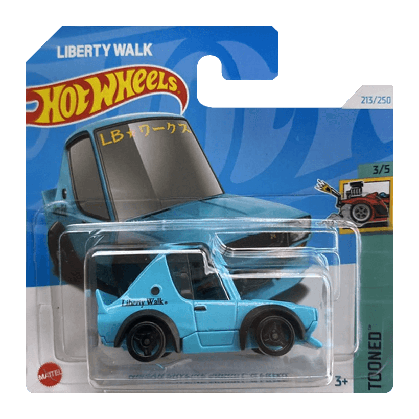 Машинка Базовая Hot Wheels Nissan Skyline 2000GT-R LBWK Liberty Walk (Tooned) Tooned 1:64 HRY85 Blue - Retromagaz