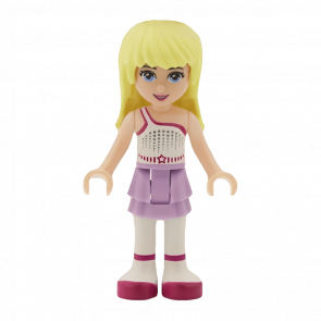 Фигурка Lego Girl Stephanie Lavender Layered Skirt Friends frnd038 2 Б/У