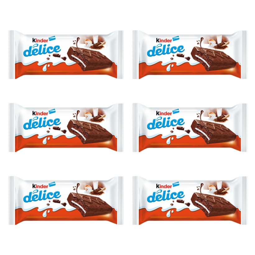 Набір Бісквіт 6шт Kinder Delice з Молочною Начинкою 39g - Retromagaz