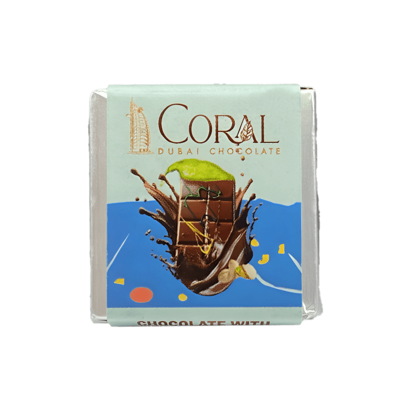 Шоколад Coral Дубайський з Фісташкою 30% Міні 14g - Retromagaz
