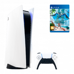 Набір Консоль Sony PlayStation 5 Blu-ray 825GB White Новий + Гра Horizon Forbidden West Російська Озвучка Новий Набір Консоль Sony PlayStation 5 Blu-ray 825GB White Новий + Гра Horizon Forbidden West Російська Озвучка Новий - Retromagaz