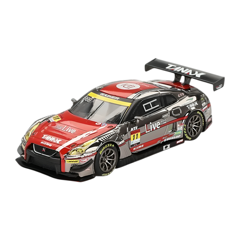 Машинка Premium MINI GT Nissan GT-R NISMO GT3 #11 "GAINER TANAX GT-R" GAINER 1:64 MGT00861-BL Grey - Retromagaz