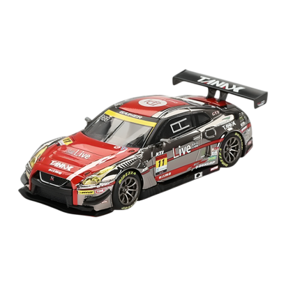 Машинка Premium MINI GT Nissan GT-R NISMO GT3 #11 "GAINER TANAX GT-R" GAINER 1:64 MGT00861-BL Grey - Retromagaz