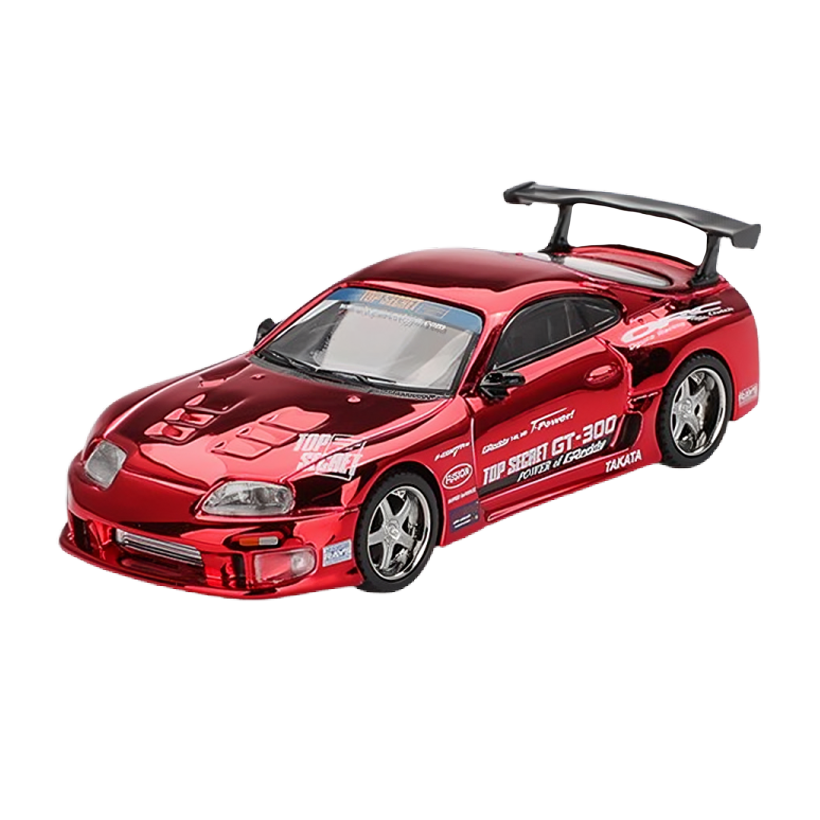 Машинка Premium MINI GT Toyota Supra (A80) Top Secret GT-300  Top Secret 1:64 MGT01132-CH Red - Retromagaz