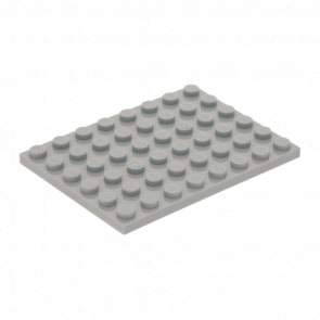 Пластина Lego Звичайна 6 x 8 3036 303602 4211408 Light Bluish Grey 10шт Б/У - Retromagaz