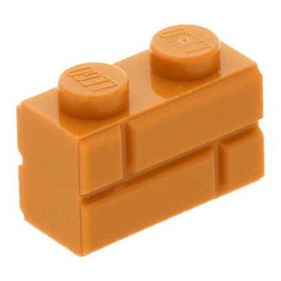 Кубик Lego with Masonry Profile Модифицированная 1 x 2 98283 4656783 Medium Nougat 20шт Б/У - Retromagaz