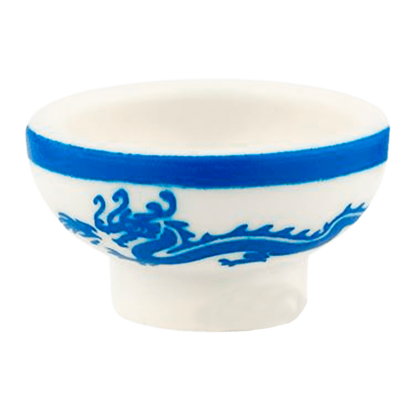 Посуда Lego Bowl Asian with Blue Rim and Dragon Pattern 34172pb02 6198980 White Б/У - Retromagaz