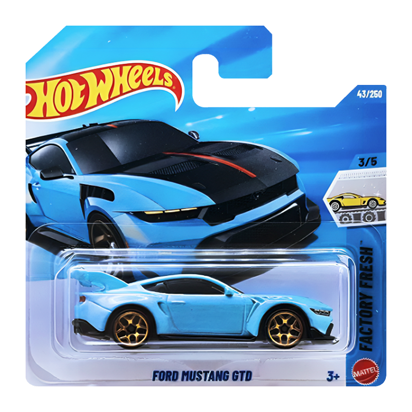 Машинка Базовая Hot Wheels Ford Mustang GTD Factory Fresh 1:64 JJJ14 Blue - Retromagaz