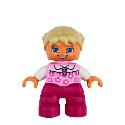 Фигурка Lego Magenta Legs Bright Pink Top Duplo Girl 47205pb028 Б/У - Retromagaz