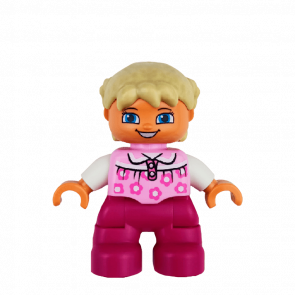Фігурка Lego Magenta Legs Bright Pink Top Duplo Girl 47205pb028 Б/У