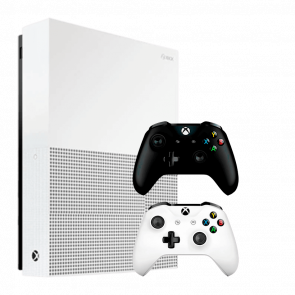 Консоль Microsoft Xbox One S 500GB White Б/У Хороший + Геймпад Беспроводной Microsoft Xbox One Version 2 Black Б/У Хороший - Retromagaz