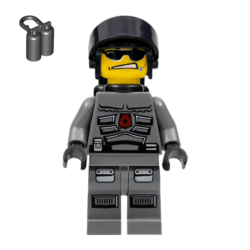 Фігурка Lego Space Police 3 Officer 2 Air Tanks Space sp095 Б/У - Retromagaz
