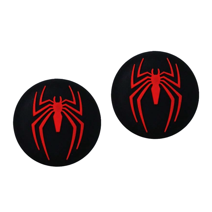 Накладки на Стики 2шт RMC Spider-Man PlayStation 5 4 3 2 1 Xbox Series One 360 Switch 2 Black Red - Retromagaz