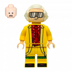 Фігурка Lego Back to the Future Doc Brown Long Hair Yellow Coat Films btf002 10300 Б/У - Retromagaz