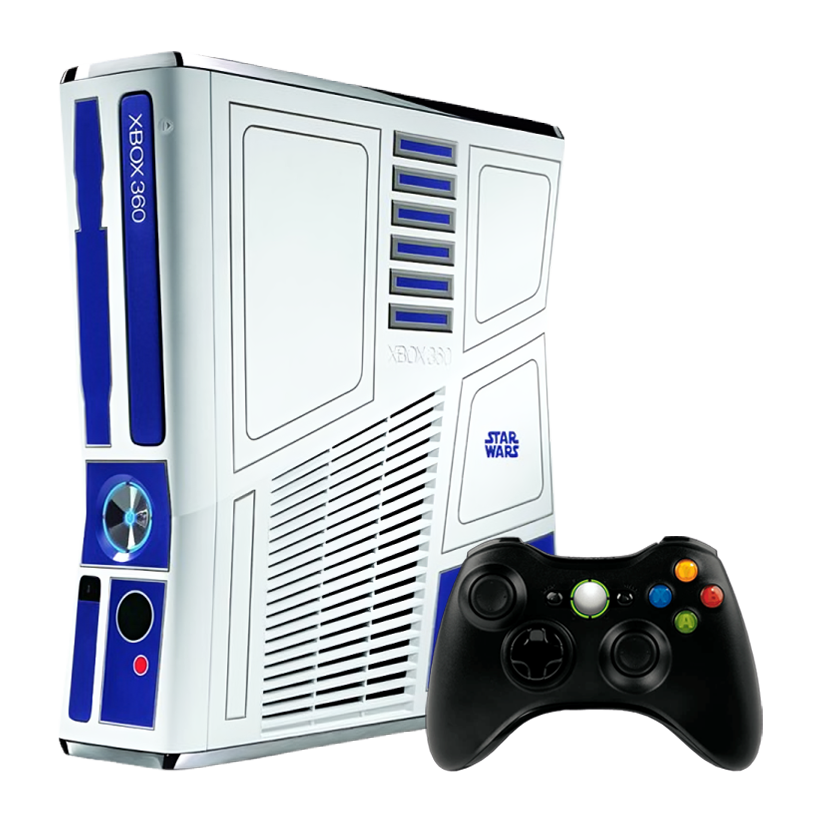 Набір Консоль Microsoft Xbox 360 S Star Wars Limited Edition Freeboot 500GB White Blue + 5 Вбудованих Ігор Б/У  + Геймпад Бездротовий RMC - Retromagaz