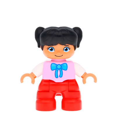 Фігурка Lego Legs Bright Pink Top Duplo Girl 47205pb032 Б/У - Retromagaz