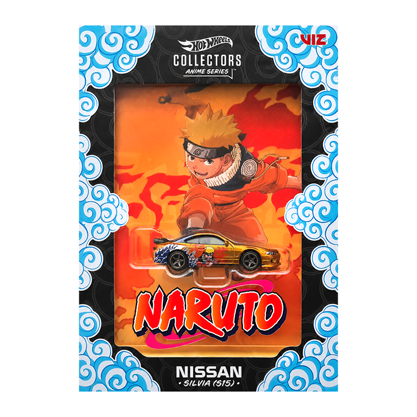 Машинка Premium Hot Wheels Naruto Nissan Silvia (S15) Mattel Creations Collaboratory 1:64 JNN04 Yellow - Retromagaz