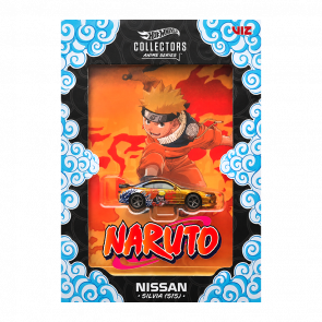Машинка Premium Hot Wheels Naruto Nissan Silvia (S15) Mattel Creations Collaboratory 1:64 JNN04 Yellow - Retromagaz