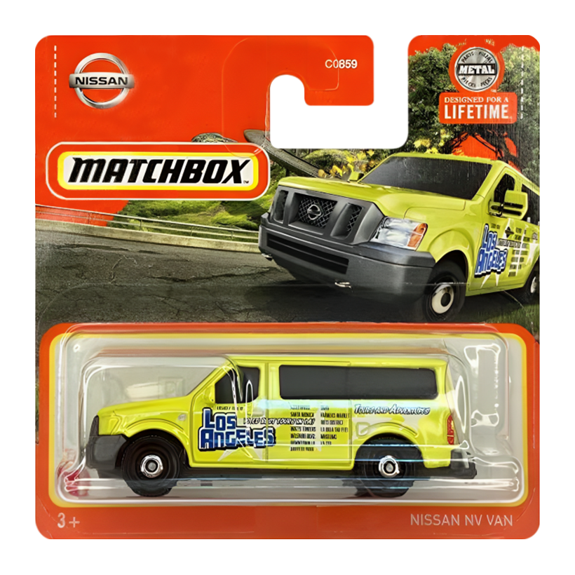 Машинка Большой Город Matchbox 2014 Nissan NV Van Highway 1:64 HVP00 Yellow - Retromagaz