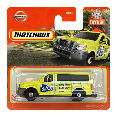 Машинка Велике Місто Matchbox 2014 Nissan NV Van Highway 1:64 HVP00 Yellow - Retromagaz