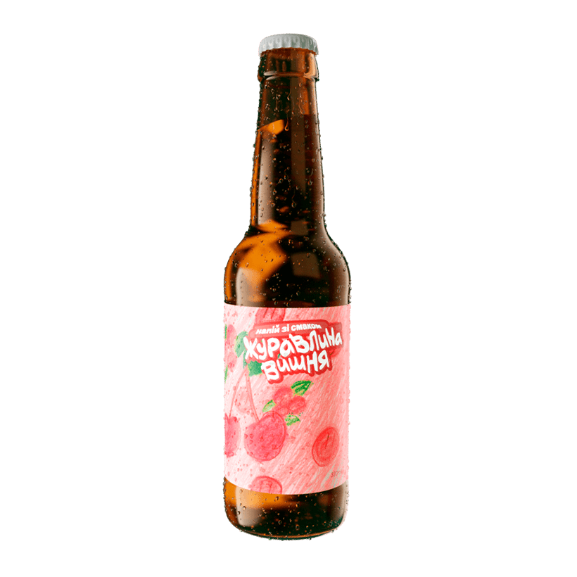Лимонад MOVA Крафтовый Клюква-Вишня 330ml - Retromagaz