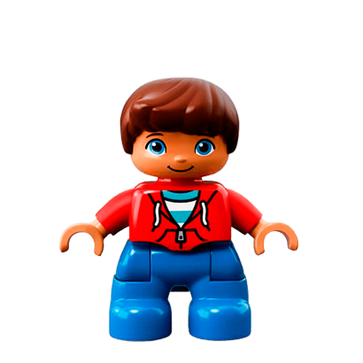 Фігурка Lego Blue Legs Red Top Duplo Boy 47205pb056 Б/У - Retromagaz