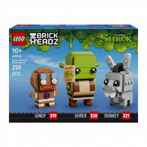 Конструктор Lego Shrek, Donkey & Gingy Figures BrickHeadz 40923 Новый - Retromagaz