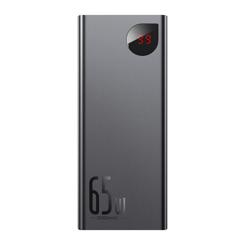 Портативный Аккумулятор Power Bank Baseus Amblight Digital Display Quick Charge Black 20000 mAh 65 W - Retromagaz