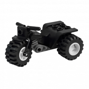 Транспорт Lego Tricycle with Dark Bluish Gray Chassis & White Wheels Мотоцикл 30187c06 4113819 Black Б/У