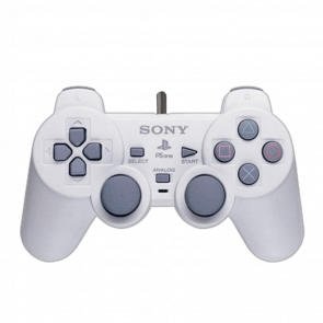Геймпад Проводной Sony PlayStation 1 SCPH-110 DualShock White 2m Б/У - Retromagaz