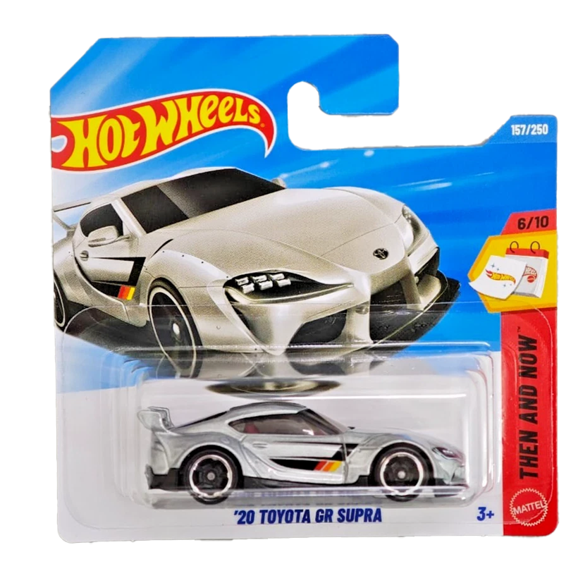 Машинка Базова Hot Wheels '20 Toyota GR Supra Then and Now 1:64 JJK04 Grey - Retromagaz