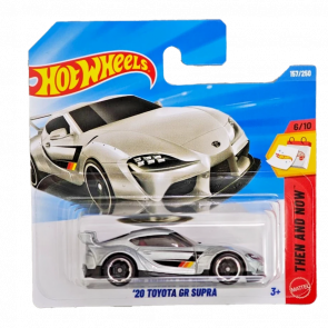 Машинка Базовая Hot Wheels '20 Toyota GR Supra Then and Now 1:64 JJK04 Grey - Retromagaz