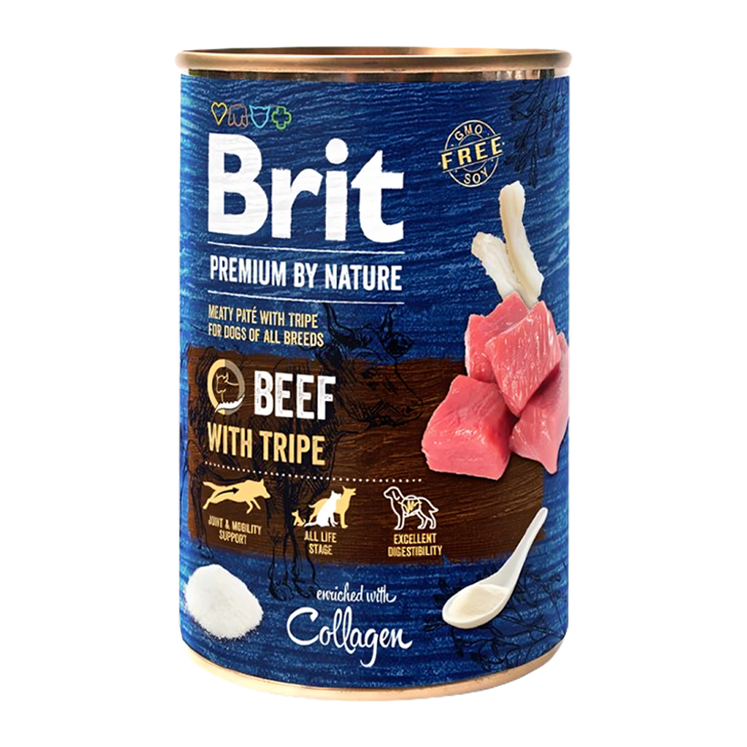 Влажный Корм для Собак Brit Premium By Nature Говядина 400g - Retromagaz