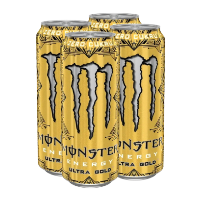 Набор Напиток Энергетический 4шт Monster Energy Ultra Gold Pineapple 500ml - Retromagaz