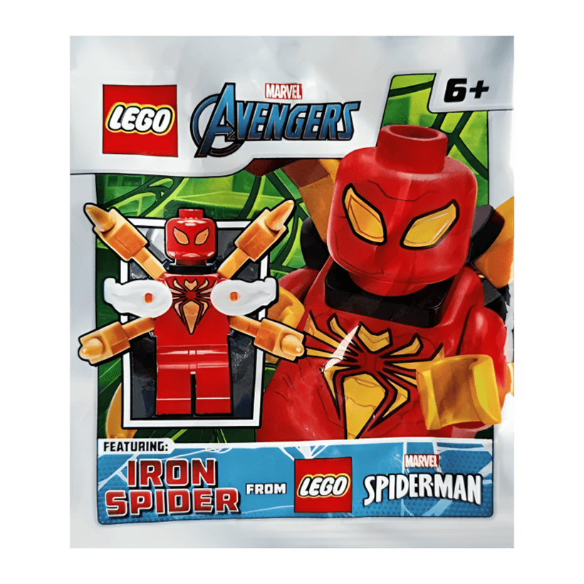 Конструктор Lego Фигурка Marvel Iron Spider Foil Pack Super Heroes 242108 sh0692 Новый - Retromagaz