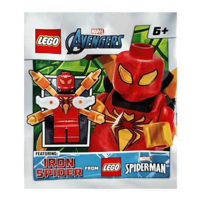 Конструктор Lego Фигурка Marvel Iron Spider Foil Pack Super Heroes 242108 sh0692 Новый - Retromagaz