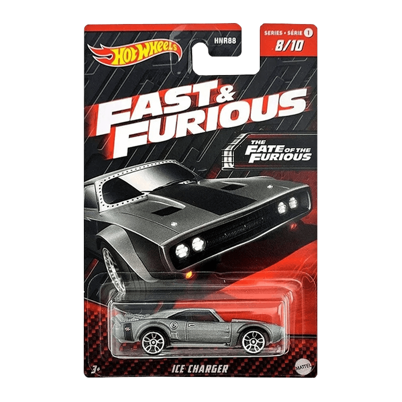 Тематическая Машинка Hot Wheels Ice Dodge Charger Fast & Furious 1:64 HNR98 Grey - Retromagaz