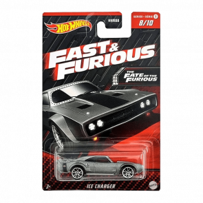 Тематична Машинка Hot Wheels Ice Dodge Charger Fast & Furious 1:64 HNR98 Grey - Retromagaz