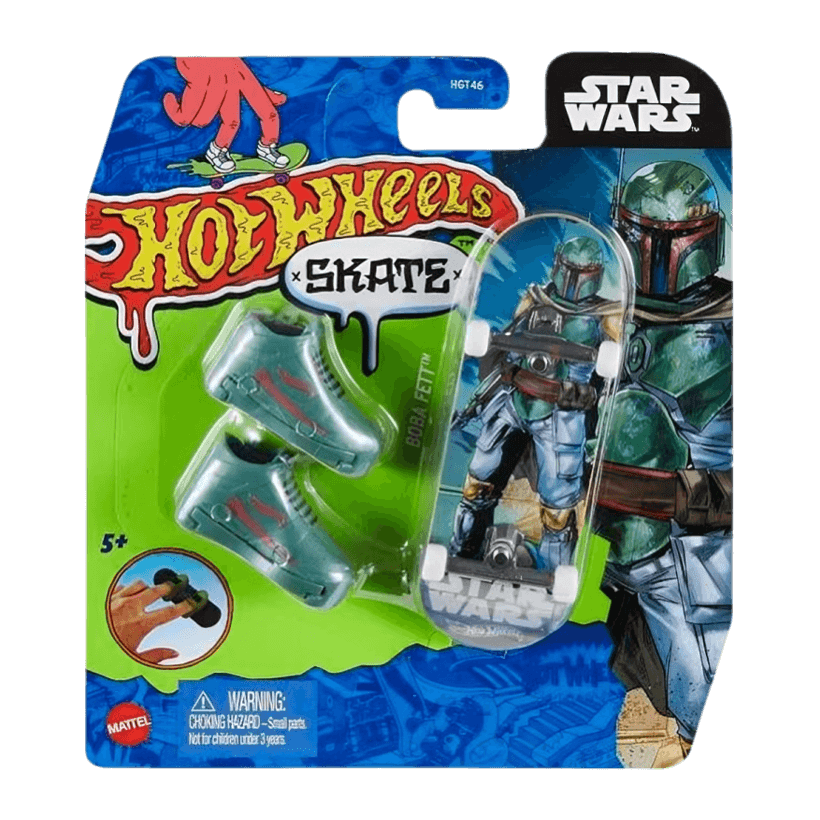 Скейт и Обувь для Пальчиков Hot Wheels Boba Fett Star Wars 1:64 HNG34 Blue - Retromagaz