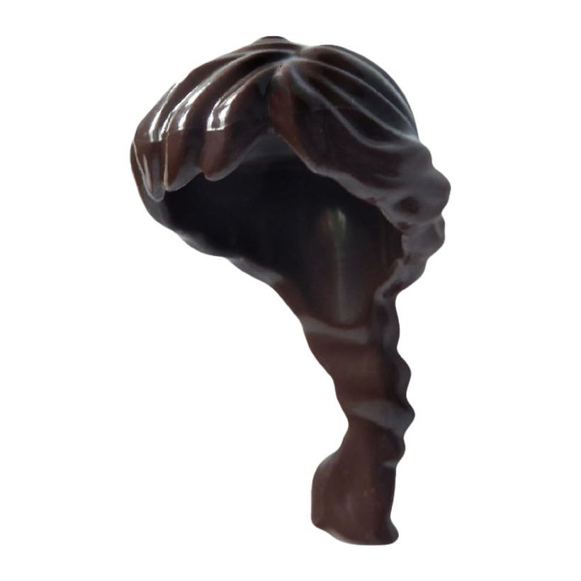 Волосся Lego Другое Female Ponytail Long French Braided Другое 88286 4581313 6560541 Dark Brown Б/У - Retromagaz