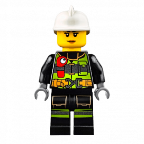 Фигурка Lego 973pb2187 Reflective Stripes with Utility Belt and Flashlight City Fire cty0627 Б/У
