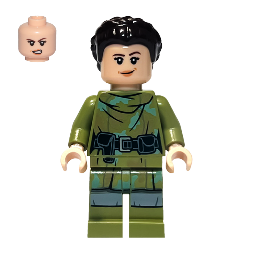 Фигурка Lego Повстанец Princess Leia Olive Green Endor Outfit Star Wars sw1296 75366 Б/У - Retromagaz