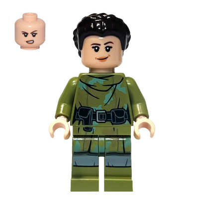 Фигурка Lego Повстанец Princess Leia Olive Green Endor Outfit Star Wars sw1296 Б/У - Retromagaz